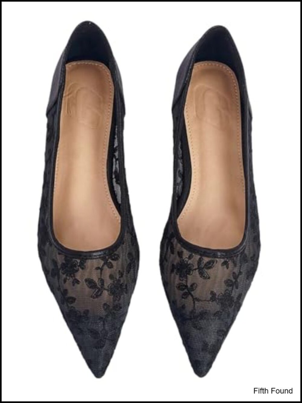 Lace Mesh Pointed Toe Slip On Flats Comfort Dressy Women Shoes